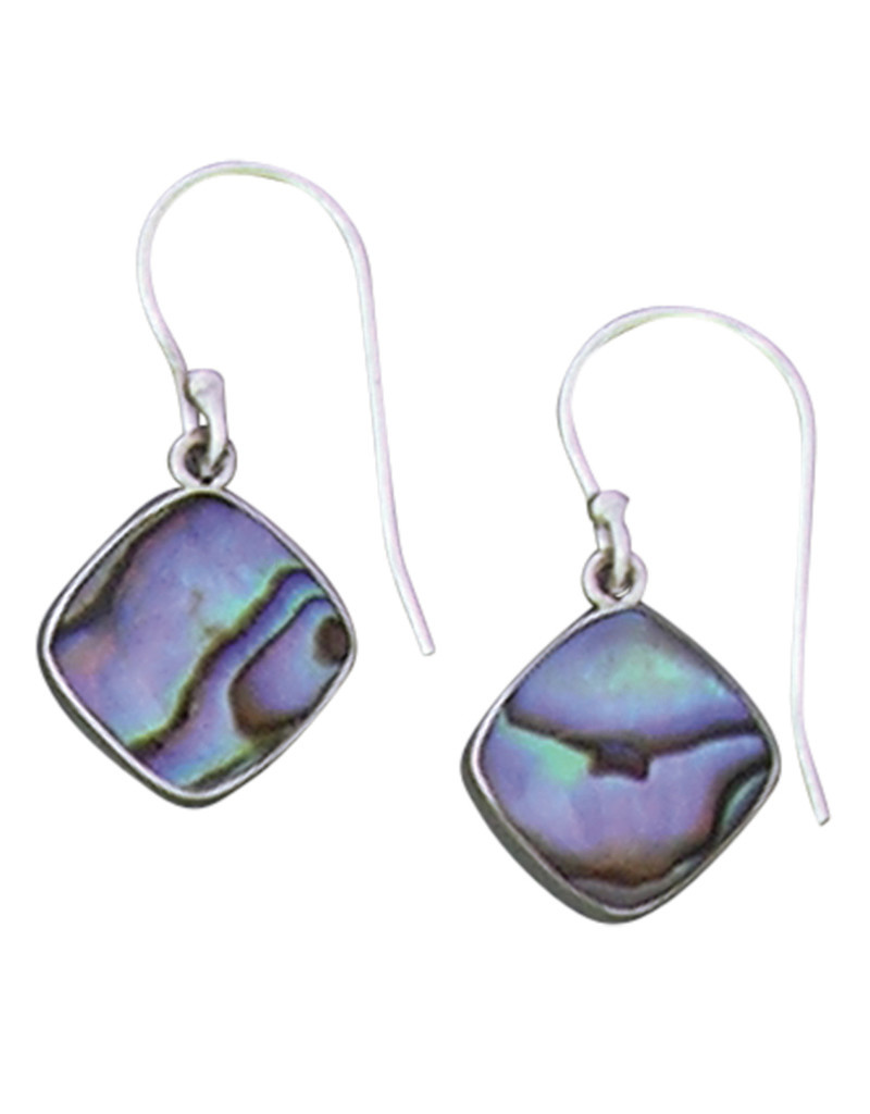 Cushion Abalone Earrings 12mm