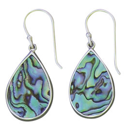 Teardrop Abalone Earrings 24mm