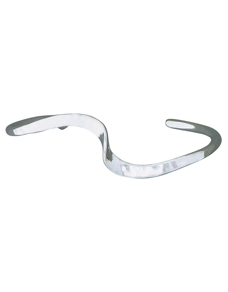 Sterling Silver Hammered Wavy Cuff Bracelet