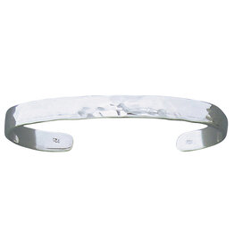 6mm Wide Hammered Cuff Bracelet