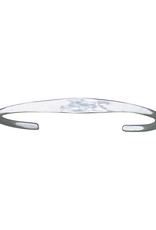 Sterling Silver Tapered Hammered Cuff Bracelet