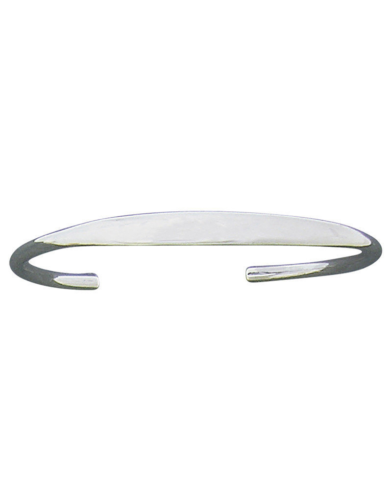 Sterling Silver Tapered Smooth Cuff Bracelet