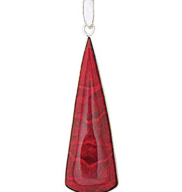 Long Triangle Coral Pendant 46mm