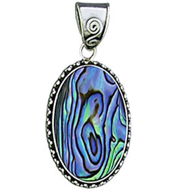 Oval Abalone Pendant 24mm