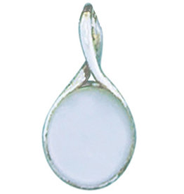 Round MOP Twist Pendant 18mm