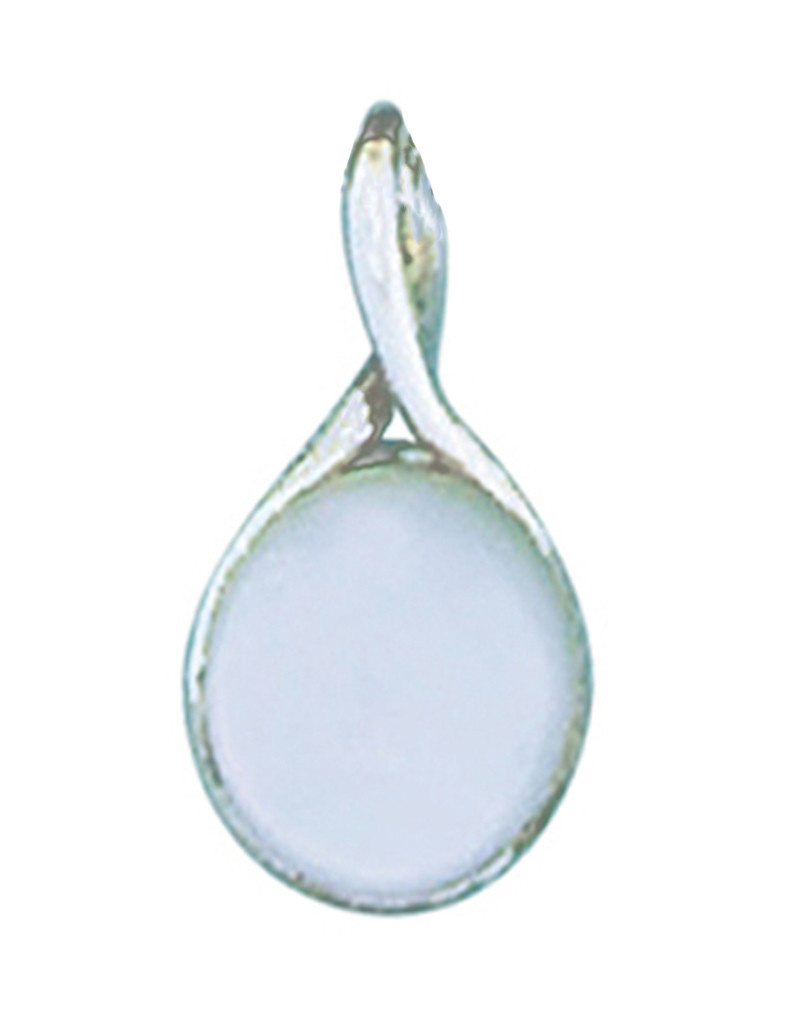 Round MOP Twist Pendant 18mm