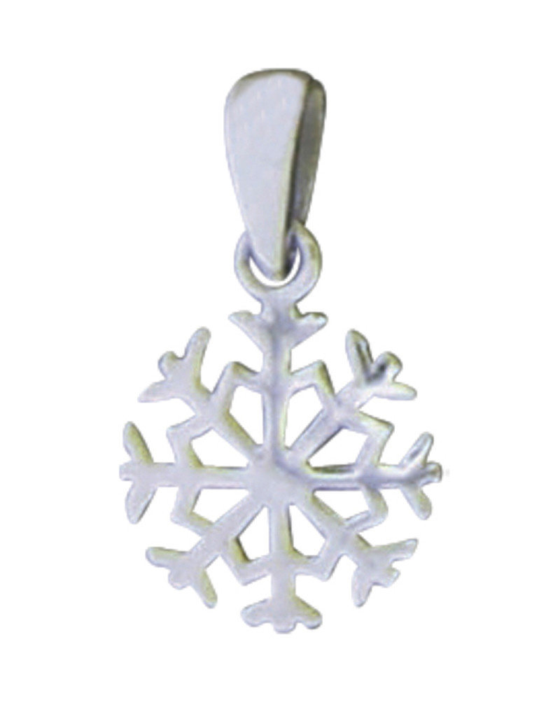 Sterling Silver Snowflake Pendant 13mm