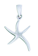 Sterling Silver Starfish Pendant 18mm