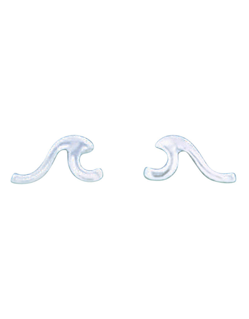 Sterling Silver Ocean Wave Stud Earrings 10mm