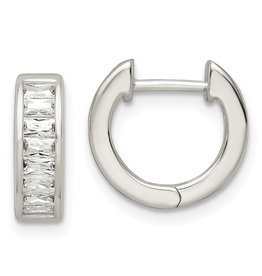 Baguette CZ Huggie Earrings
