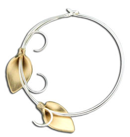 SS/GF Lily Vine Hoop Earrings