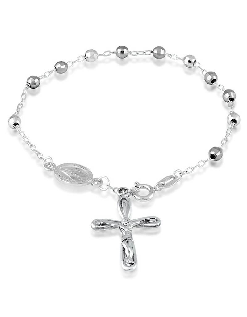 Rosary Bead Bracelet 7.5"