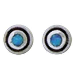 Round Opal Stud Earrings 6mm