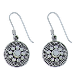 Dotted Round MOP Earrings 13mm