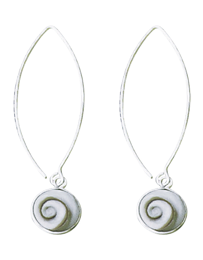 Long Wire Shiva Shell Earrings 10mm