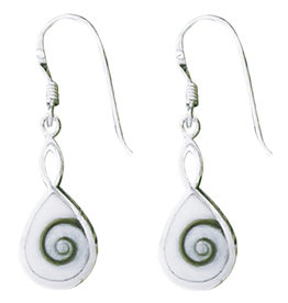 Teardrop Shiva Shell Earrings 19mm