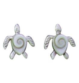 Shiva Shell Turtle Stud Earrings 11.5mm