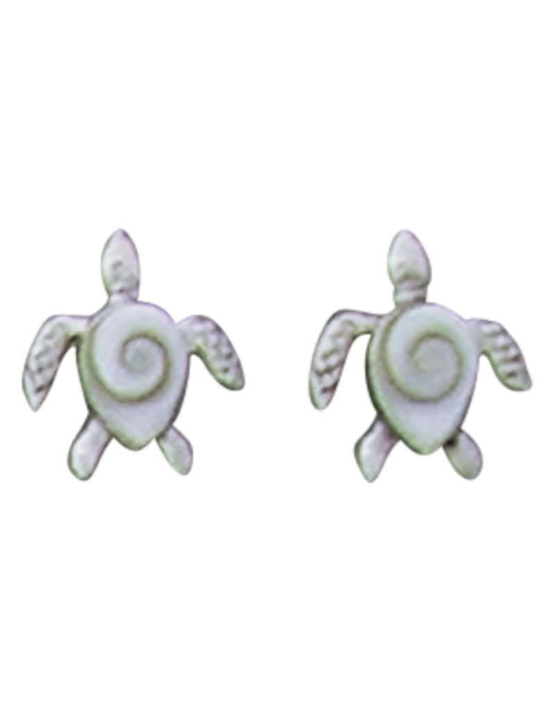 Shiva Shell Turtle Stud Earrings 11.5mm