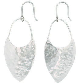 Hammered Curved V-Shaped Earrings