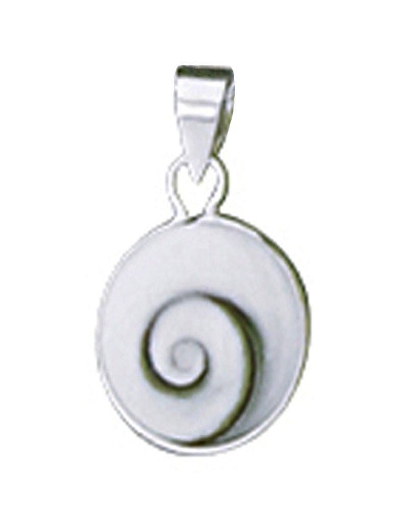 Round Shiva Shell Pendant 15mm