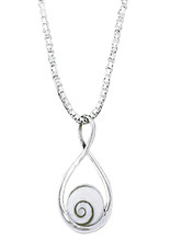 Sterling Silver Infinity Shiva Shell Pendant 30mm