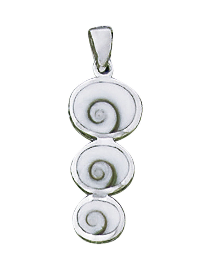 3-Round Shiva Shell Pendant 26mm