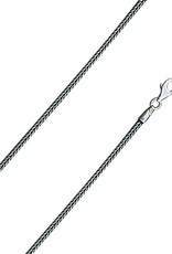 Sterling Silver 2mm Oxidized Foxtail Chain