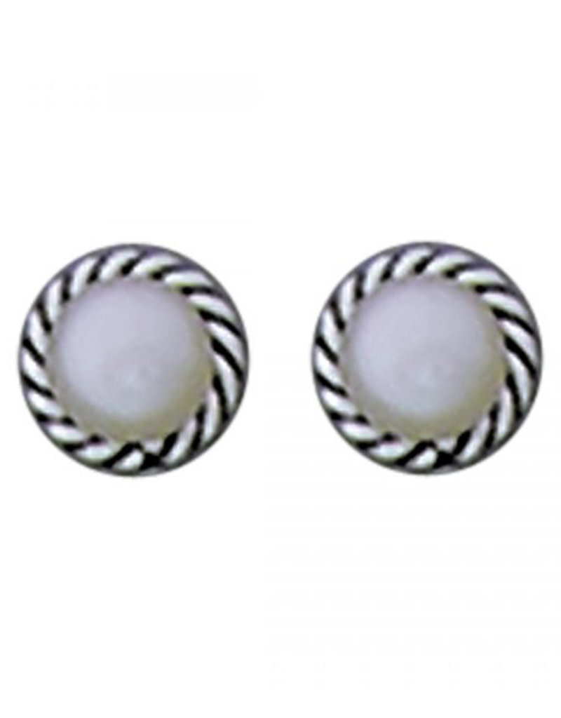 Pearl Rope Stud Earrings 8mm