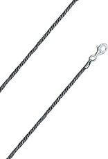 Oxidized Sterling Silver Twisted Rope Chain