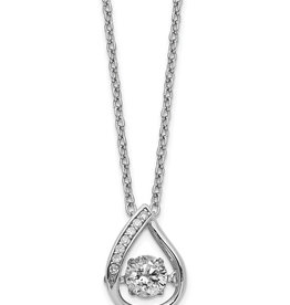 Teardrop CZ Shimmer Necklace