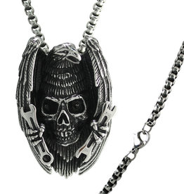 Steel Skull Necklace