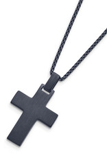 Men's Gunmetal Stainless Steel Cross Necklace