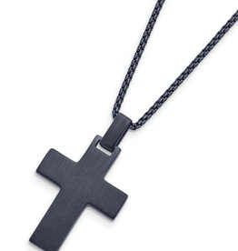 Gunmetal Cross Necklace