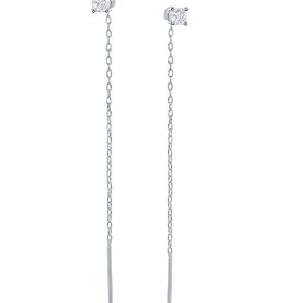 CZ Chain Threader Earrings