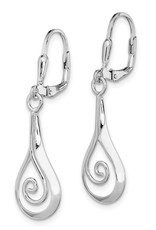 Sterling Silver Teardrop Spiral Earrings