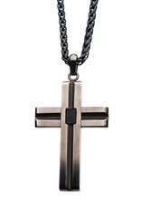 Men's Antique Stainless Steel Cross Necklace