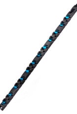 Men's Black & Blue Stainless Steel Bracelet 8.5"-9"