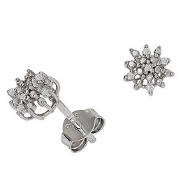 Snowflake Diamond Post Earrings