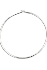 Sterling Silver Round Hoop Earrings 48mm