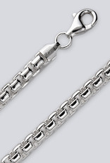 Sterling Silver 1/2 Round Box 500 Chain Necklace