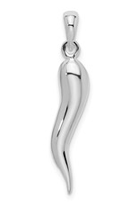 Sterling Silver Italian Horn Pendant