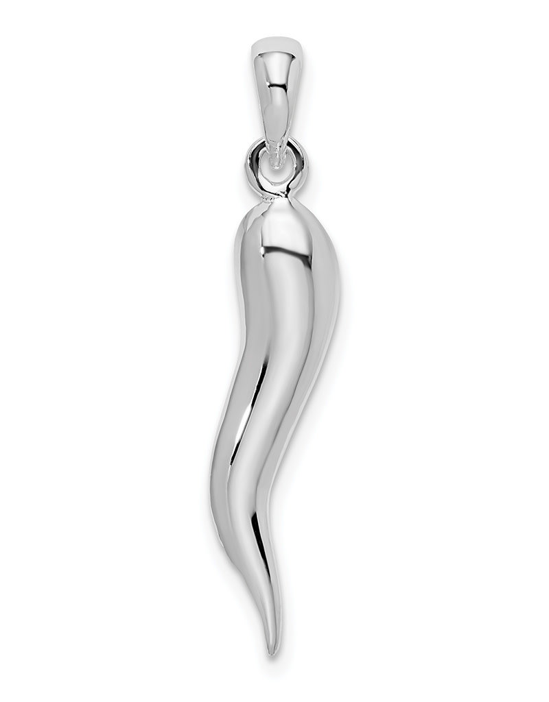 Sterling Silver Italian Horn Pendant