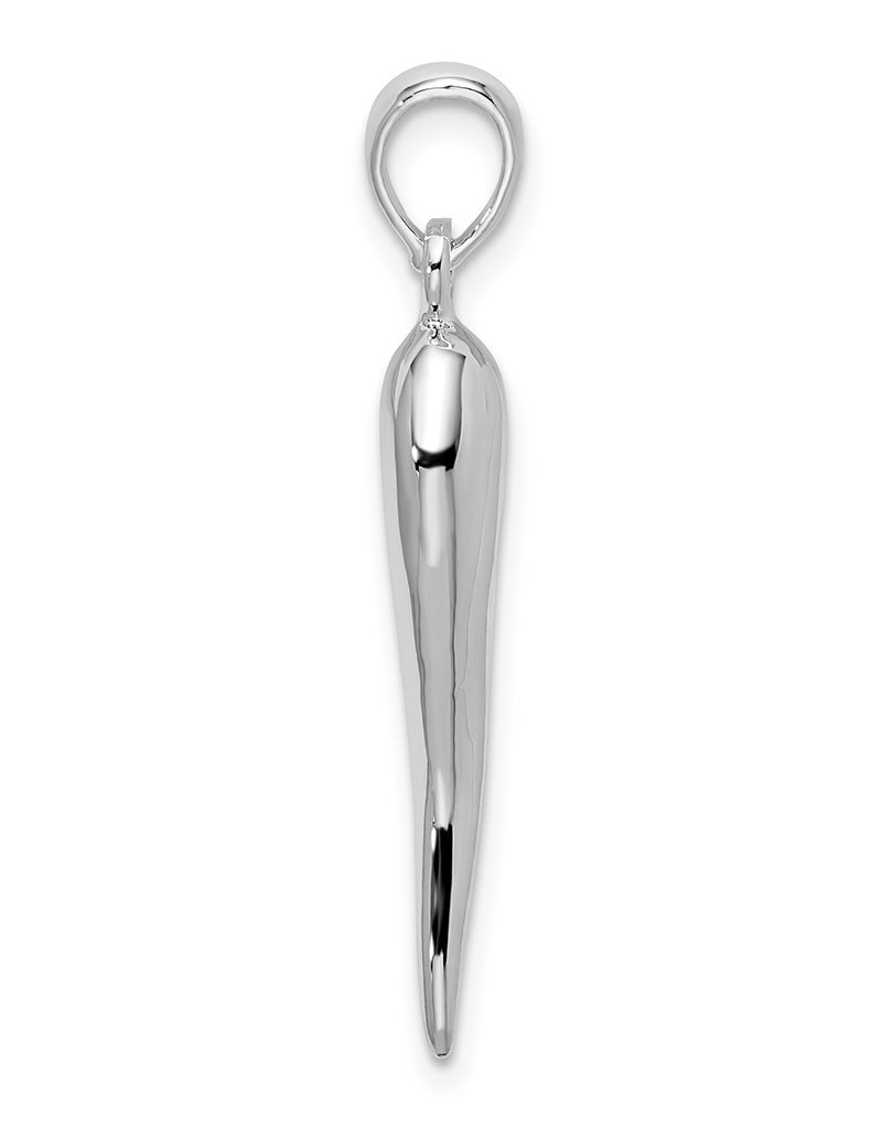 Sterling Silver Italian Horn Pendant