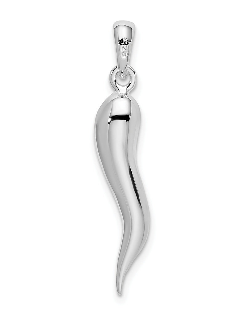 Sterling Silver Italian Horn Pendant