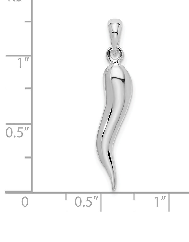 Sterling Silver Italian Horn Pendant