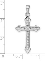Men’s Sterling Silver CZ Cross Pendant