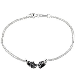 Double Strand Wings Bracelet 7.75"