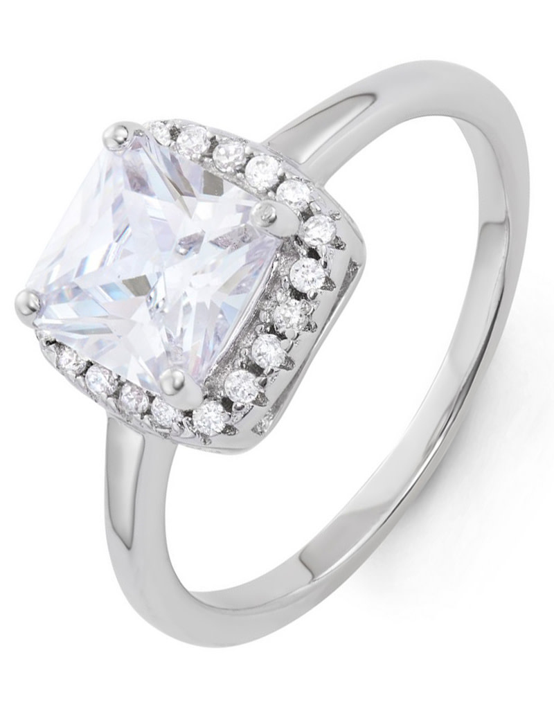 Square 7mm CZ Ring