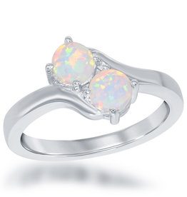 Two Stone Opal Ring