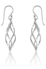 Sterling Silver Twist Wire Earrings 25mm